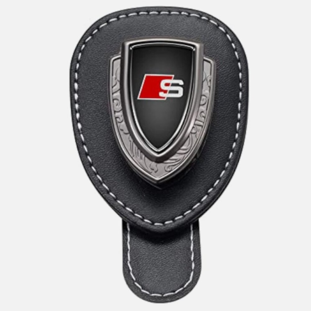 AUDI S Sunglasses leather Holder for Car Suit for Audi cars-NWT